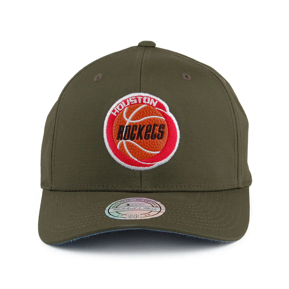 Mitchell & Ness Ripstop Houston Rockets Snapback Cap - Battle - Militärgrün - Image 2