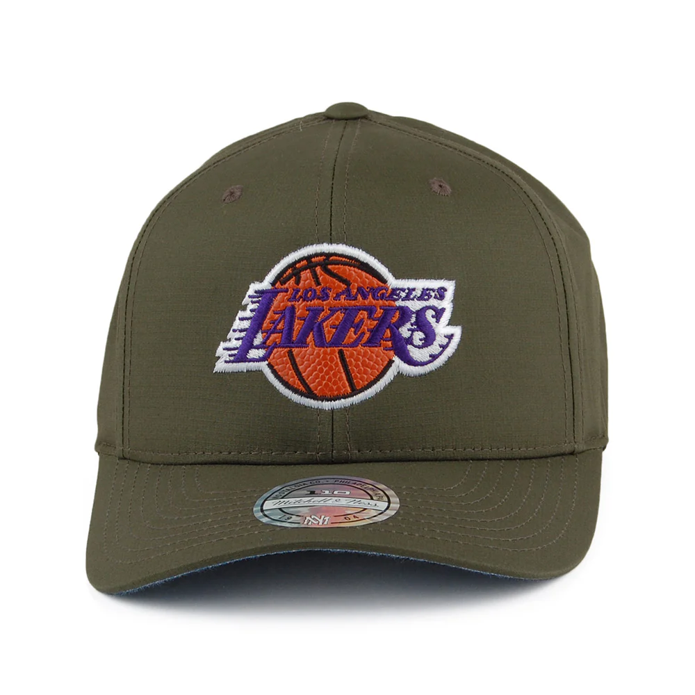 Mitchell & Ness Ripstop L.A. Lakers Snapback Cap - Battle - Militärgrün - Image 2