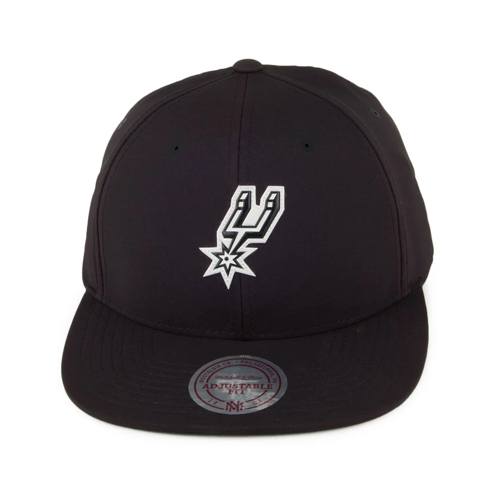 Mitchell & Ness San Antonio Spurs Cap - Karo Strapback - Schwarz - Image 2