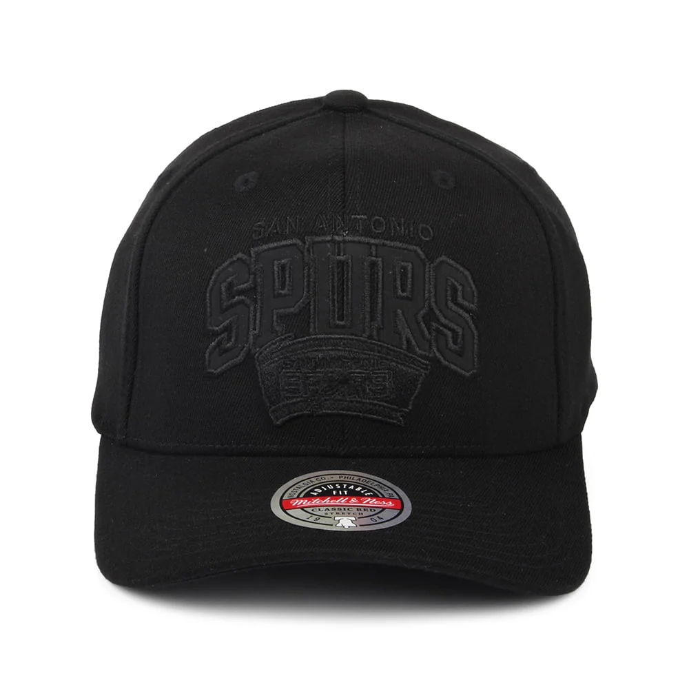 Mitchell & Ness San Antonio Spurs Snapback Cap - NBA Black Out Arch Redline - Schwarz - Image 2