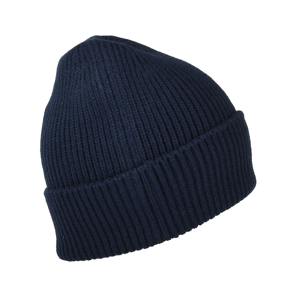 New Balance Cuffed Beanie Mütze im Rippenstrick - Marineblau - Image 2