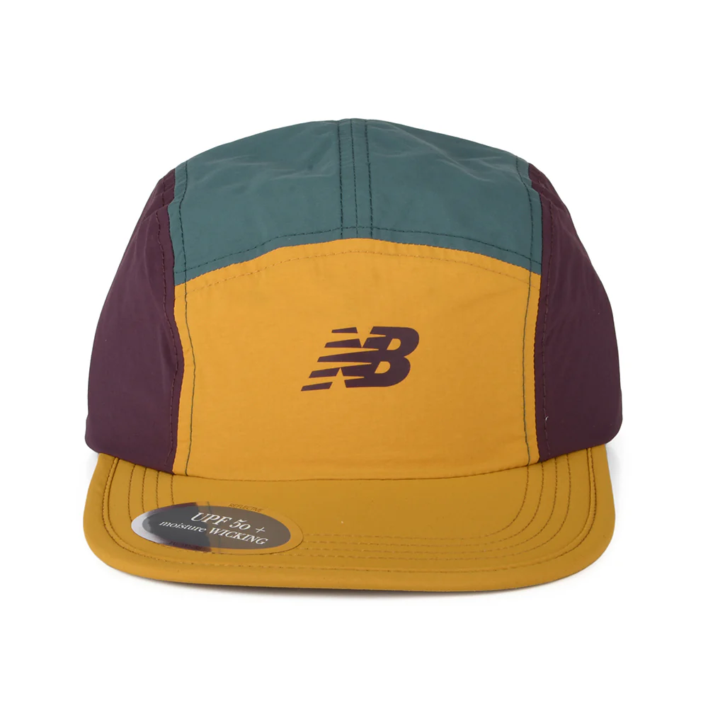 New Balance Everyday Recycled 5 Paneelen Cap - Senfgelb-Fichtengrün-Pflaume - Image 2
