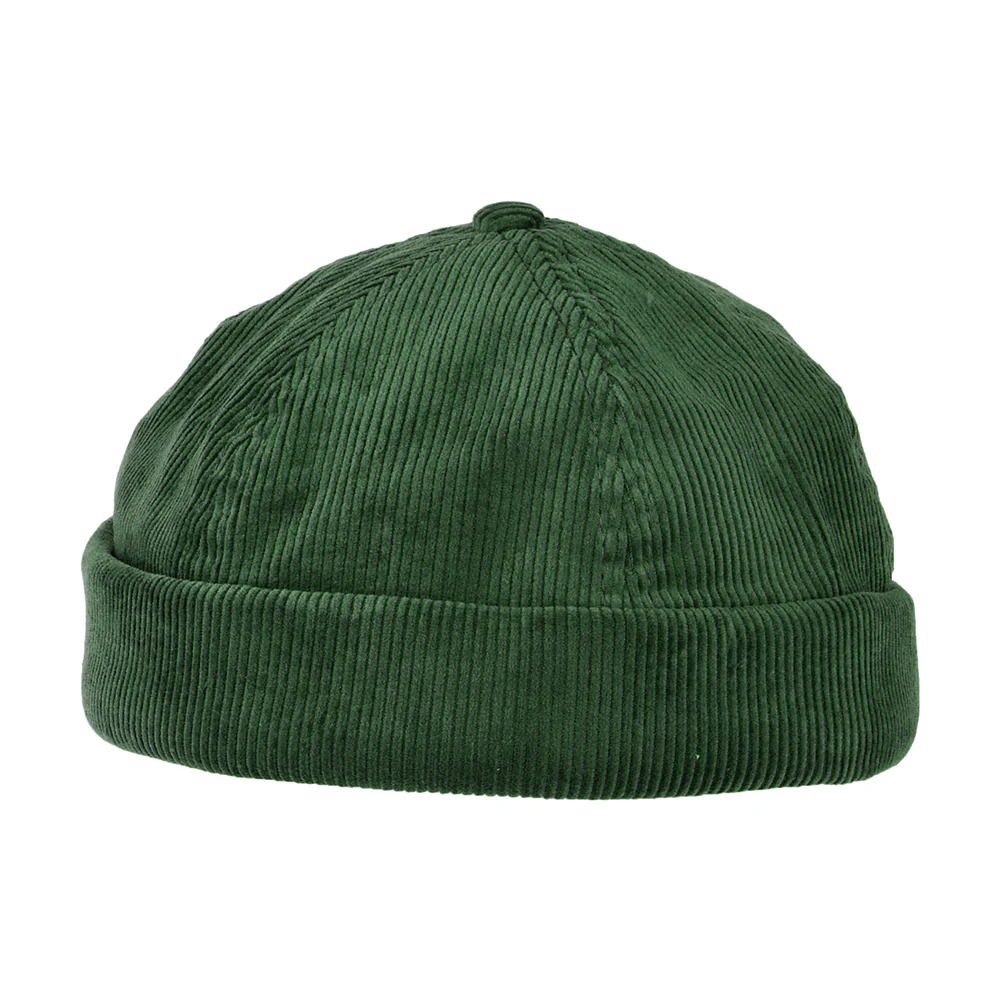 New Balance Verwaschener Kord Docker Beanie Mütze - Olivgrün