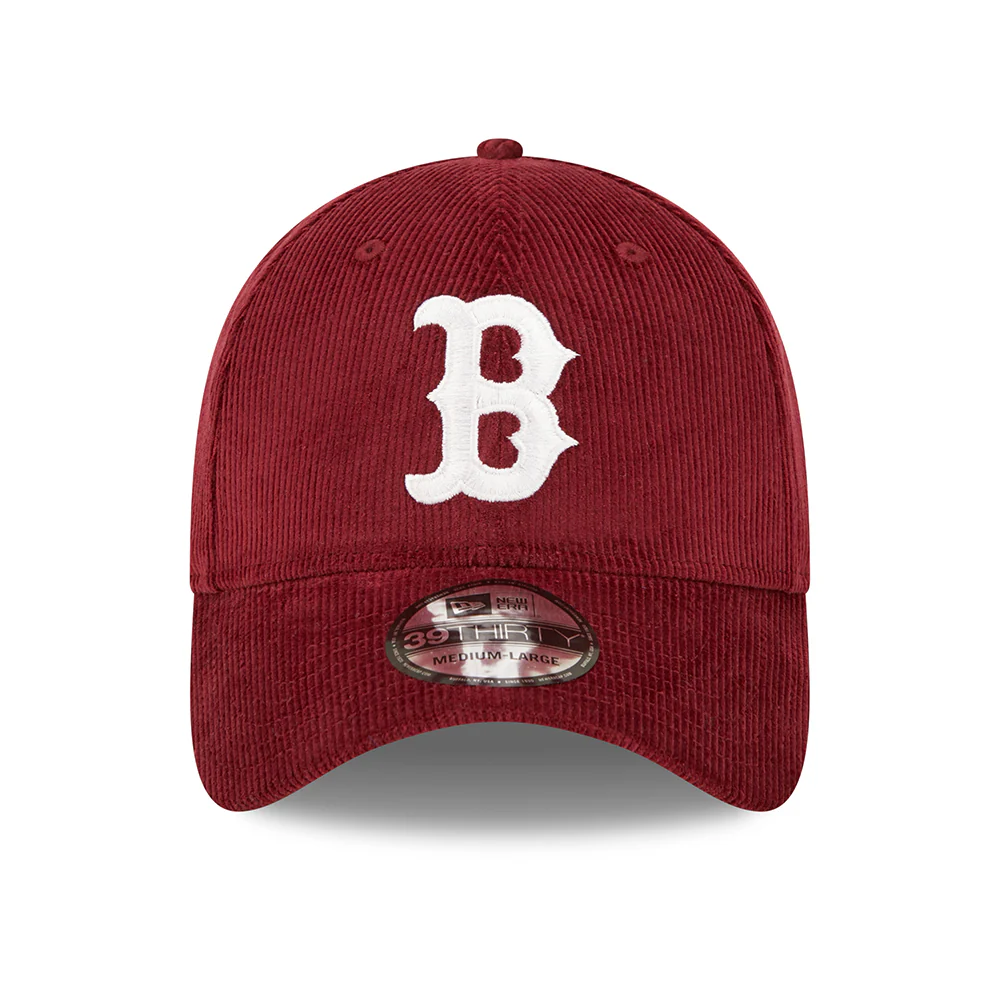 New Era 39THIRTY Boston Red Sox Baseball Cap - MLB Cord - Kastanienbraun-Weiß - Image 2