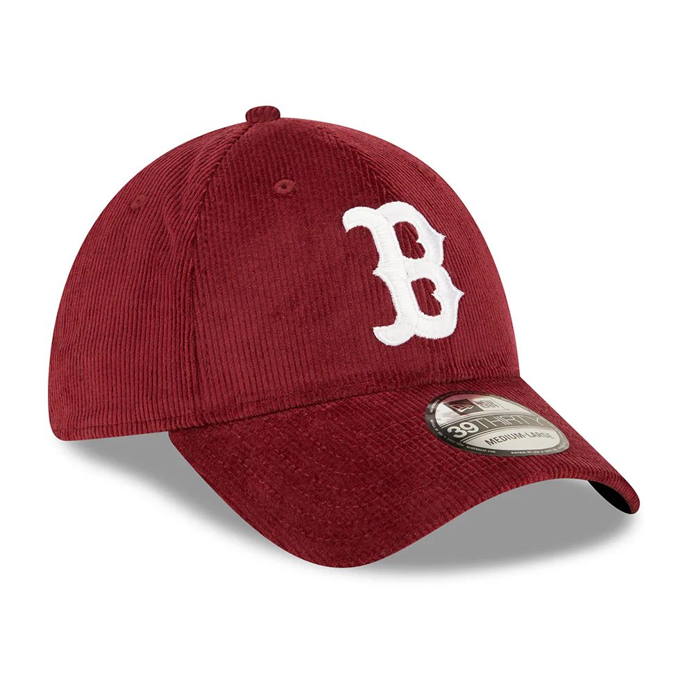New Era 39THIRTY Boston Red Sox Baseball Cap - MLB Cord - Kastanienbraun-Weiß - Image 3