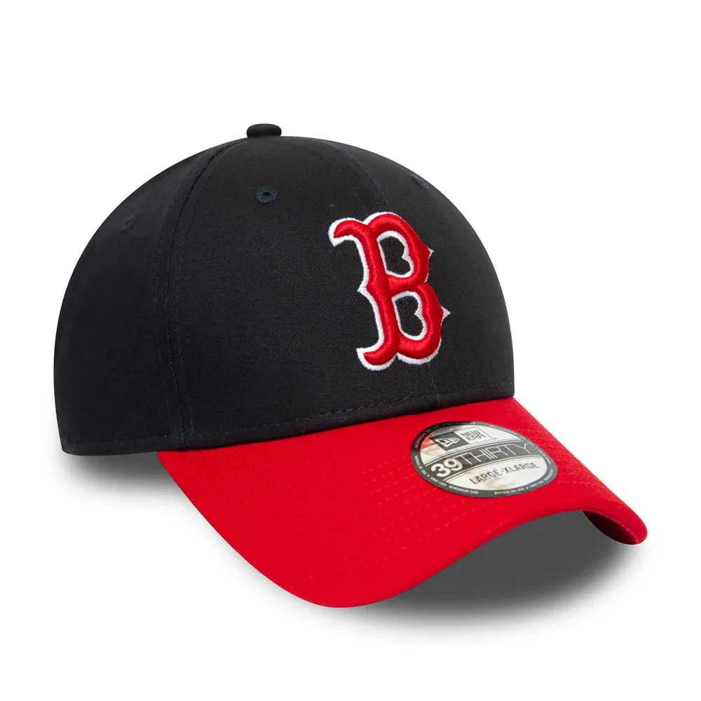 New Era 39THIRTY Boston Red Sox Baseball Cap - MLB League Essential - Marineblau-Rot - Image 2
