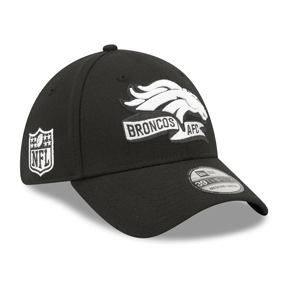 New Era 39THIRTY Denver Broncos Baseball Cap - NFL Sideline - Schwarz-Weiß - Image 3