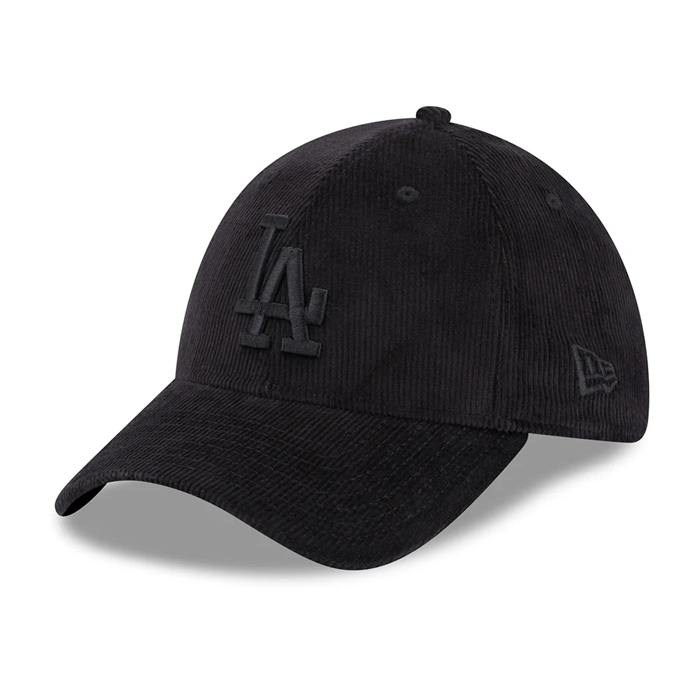 New Era 39THIRTY L.A. Dodgers Baseball Cap - MLB Cord - Schwarz auf Schwarz