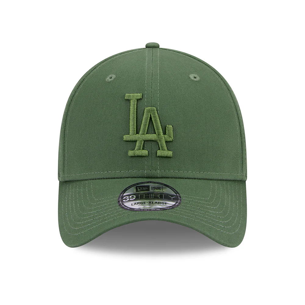 New Era 39THIRTY L.A. Dodgers Baseball Cap - MLB League Essential - Olivgrün auf Olivgrün - Image 2