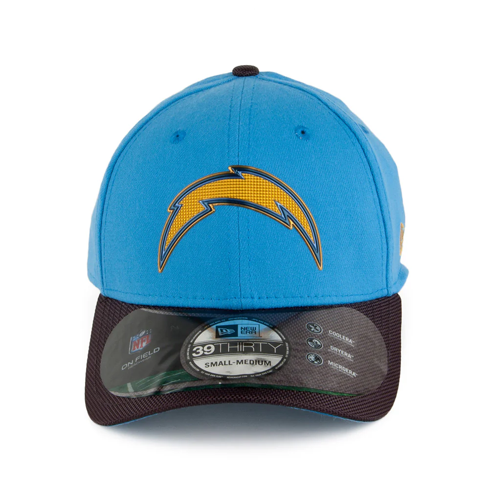 New Era 39THIRTY Los Angeles Chargers Baseball Cap - NFL Gold Collection - Blau-Grau - Image 2