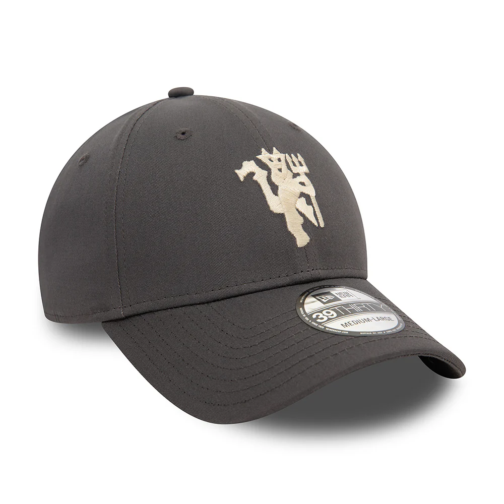 New Era 39THIRTY Manchester United FC Baseball Cap - Devil Crest - Graphitgrau - Image 3