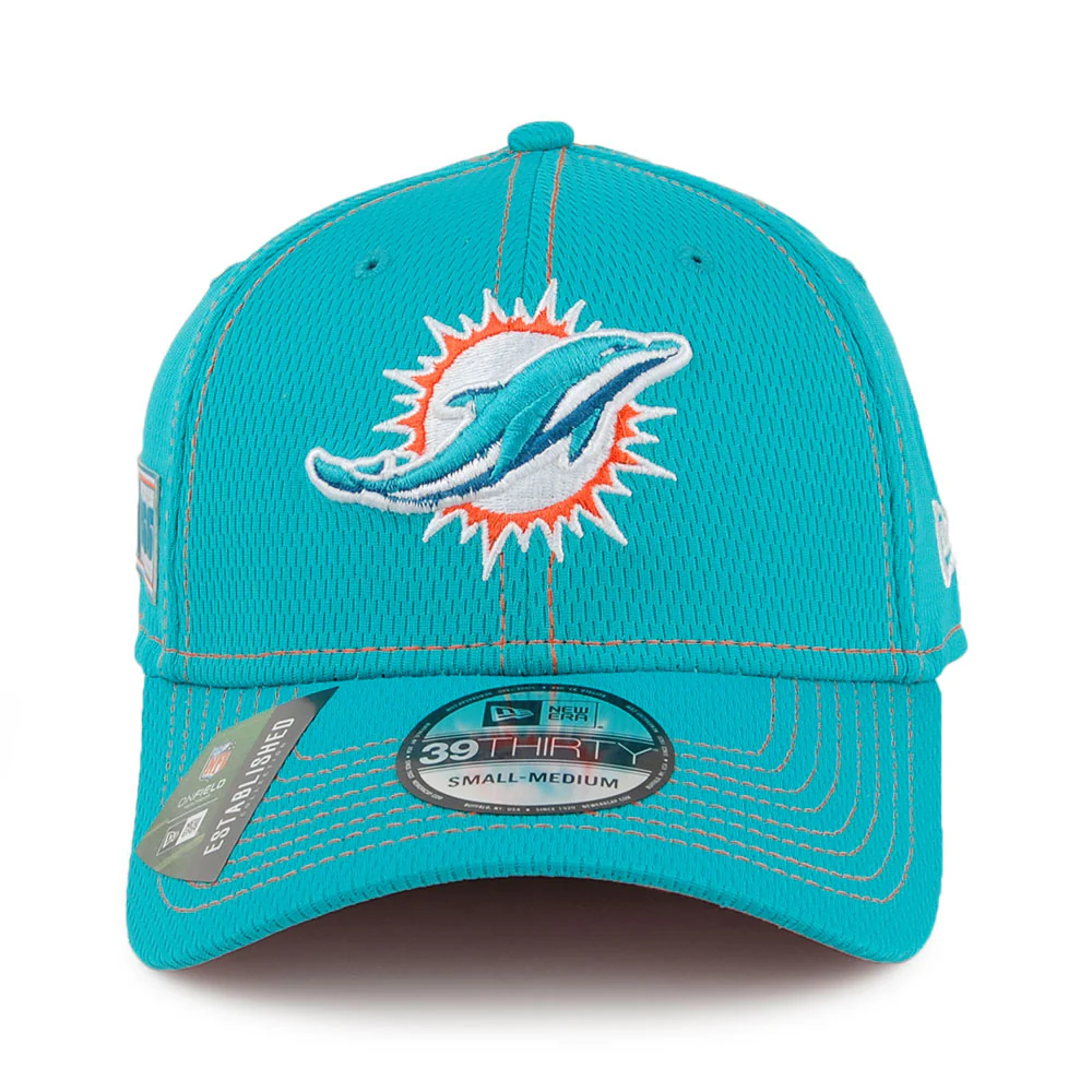 New Era 39THIRTY Miami Dolphins Baseball Cap - NFL Onfield Road - Petrol - Image 2