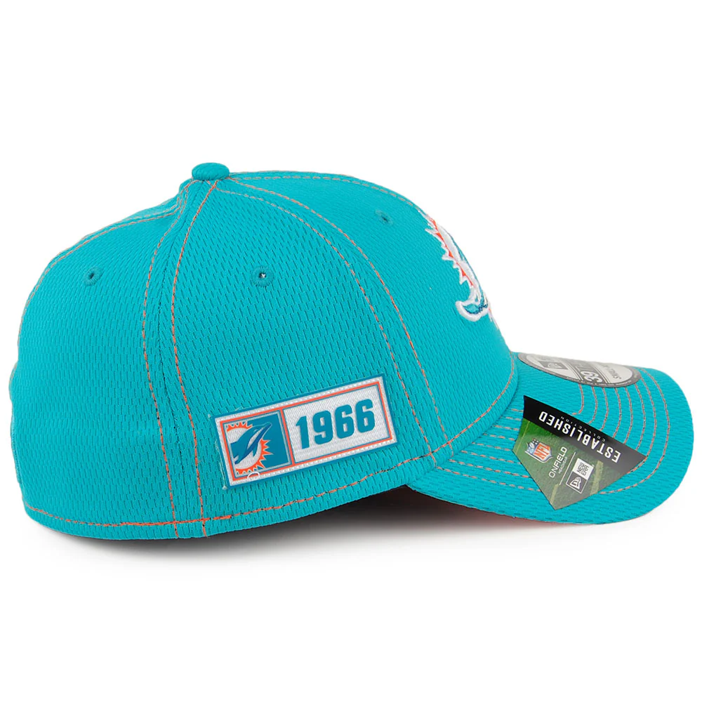 New Era 39THIRTY Miami Dolphins Baseball Cap - NFL Onfield Road - Petrol - Image 3