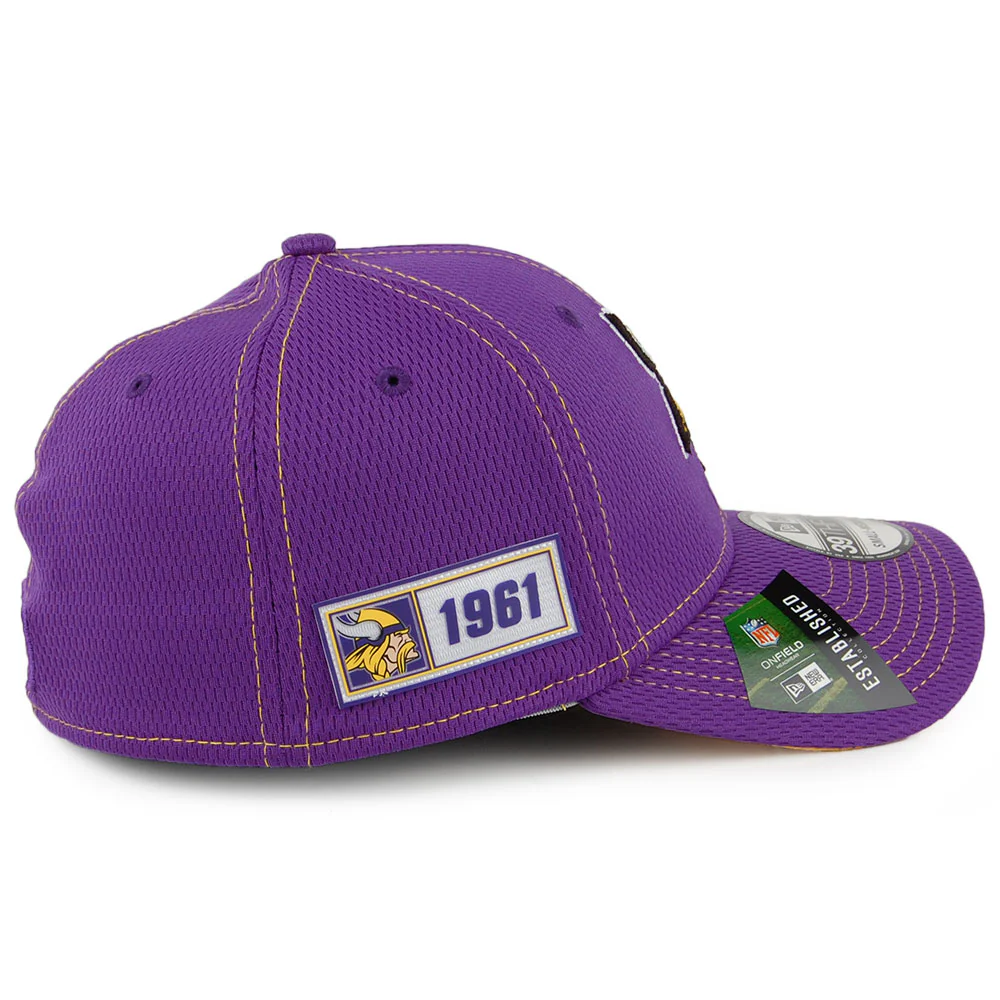 New Era 39THIRTY Minnesota Vikings Baseball Cap - NFL Onfield Road - Lila - Image 3