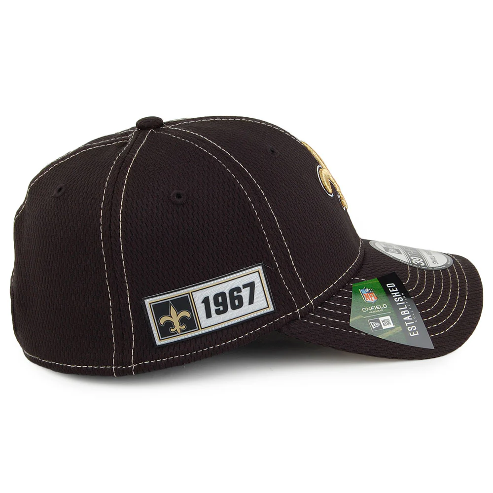 New Era 39THIRTY New Orleans Saints Baseball Cap - NFL Onfield Road - Schwarz - Image 3