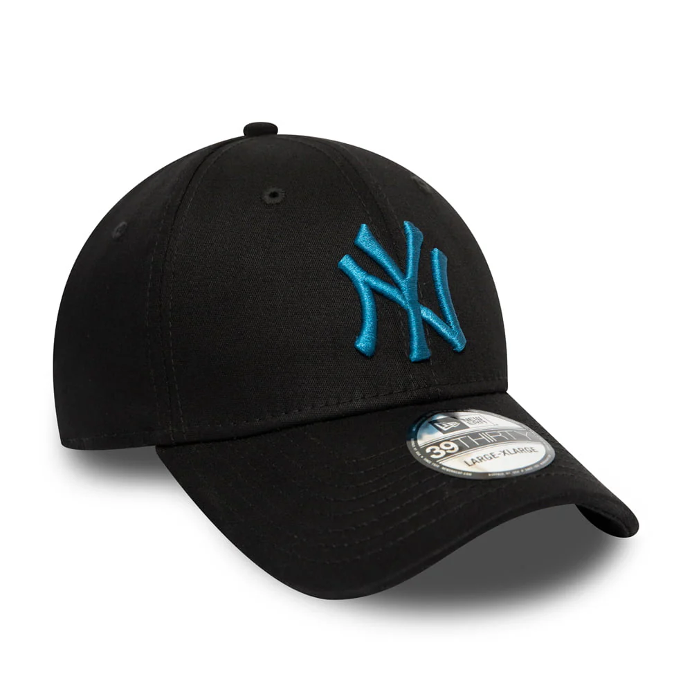 New Era 39THIRTY New York Yankees Baseball Cap - MLB League Essential II - Schwarz-Petrol - Image 3