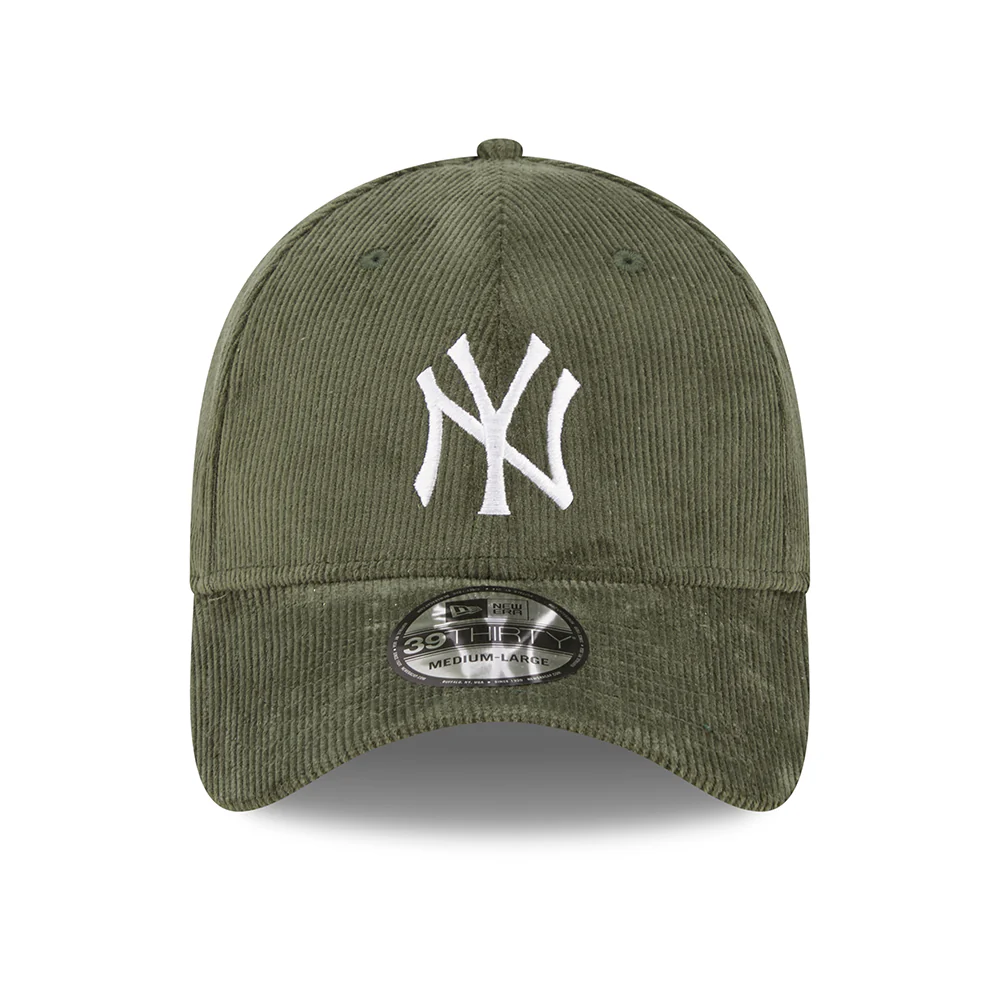 New Era 39THIRTY New York Yankees Baseball Cap - MLB Cord - Dunkelgrün-Weiß - Image 2