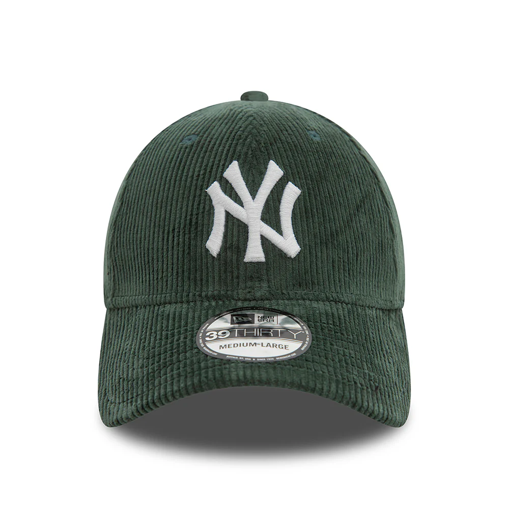 New Era 39THIRTY New York Yankees Baseball Cap - MLB Cord II - Dunkelgrün-Weiß - Image 2