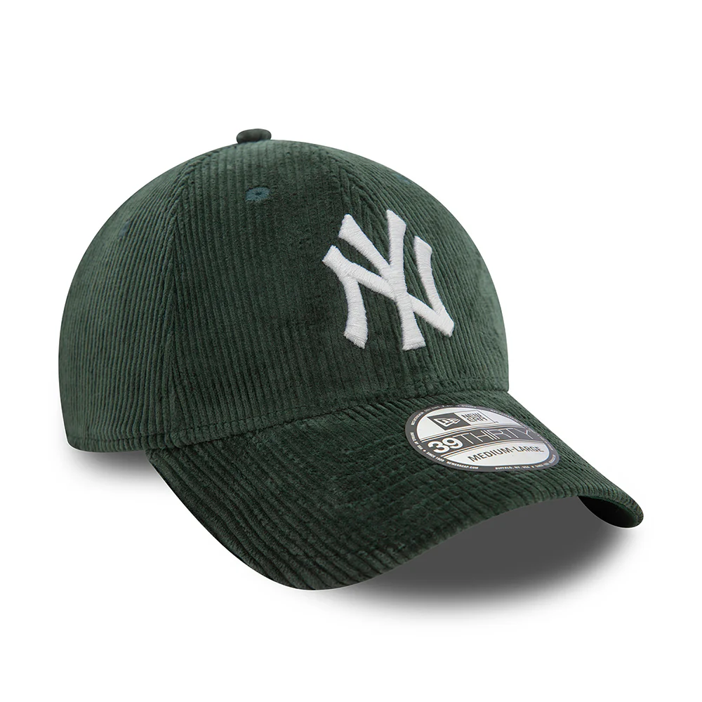 New Era 39THIRTY New York Yankees Baseball Cap - MLB Cord II - Dunkelgrün-Weiß - Image 3