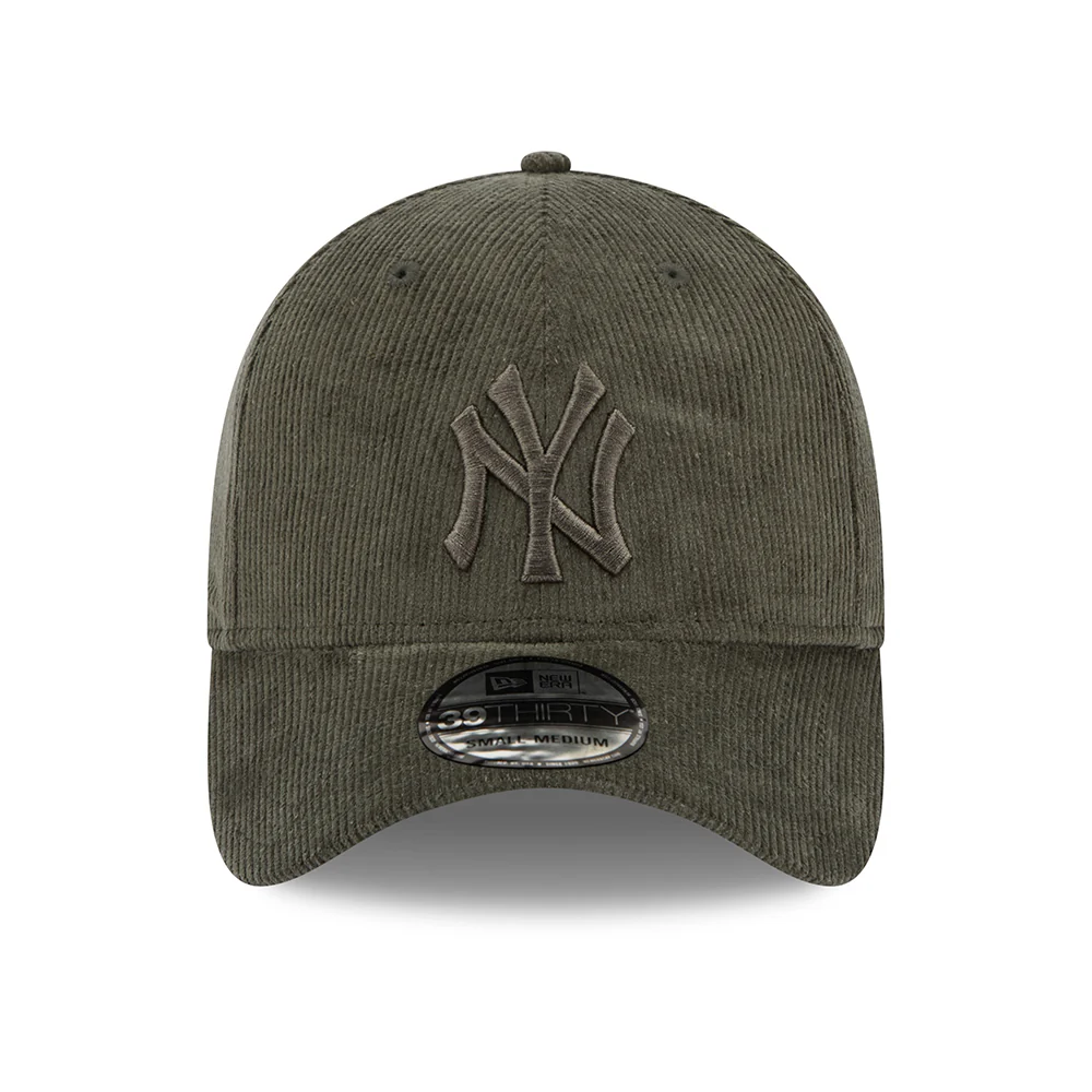 New Era 39THIRTY New York Yankees Baseball Cap MLB Cord - Olivgrün auf Olivgrün - Image 2