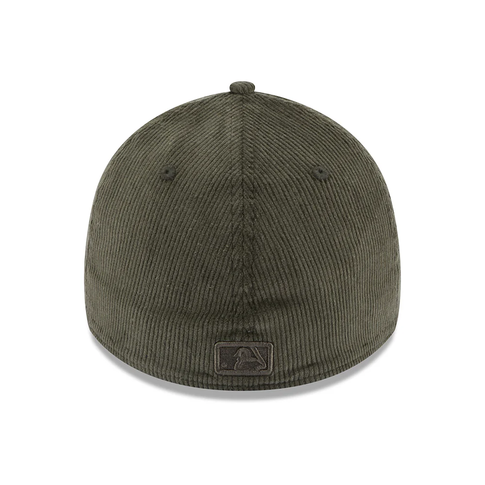 New Era 39THIRTY New York Yankees Baseball Cap MLB Cord - Olivgrün auf Olivgrün - Image 4