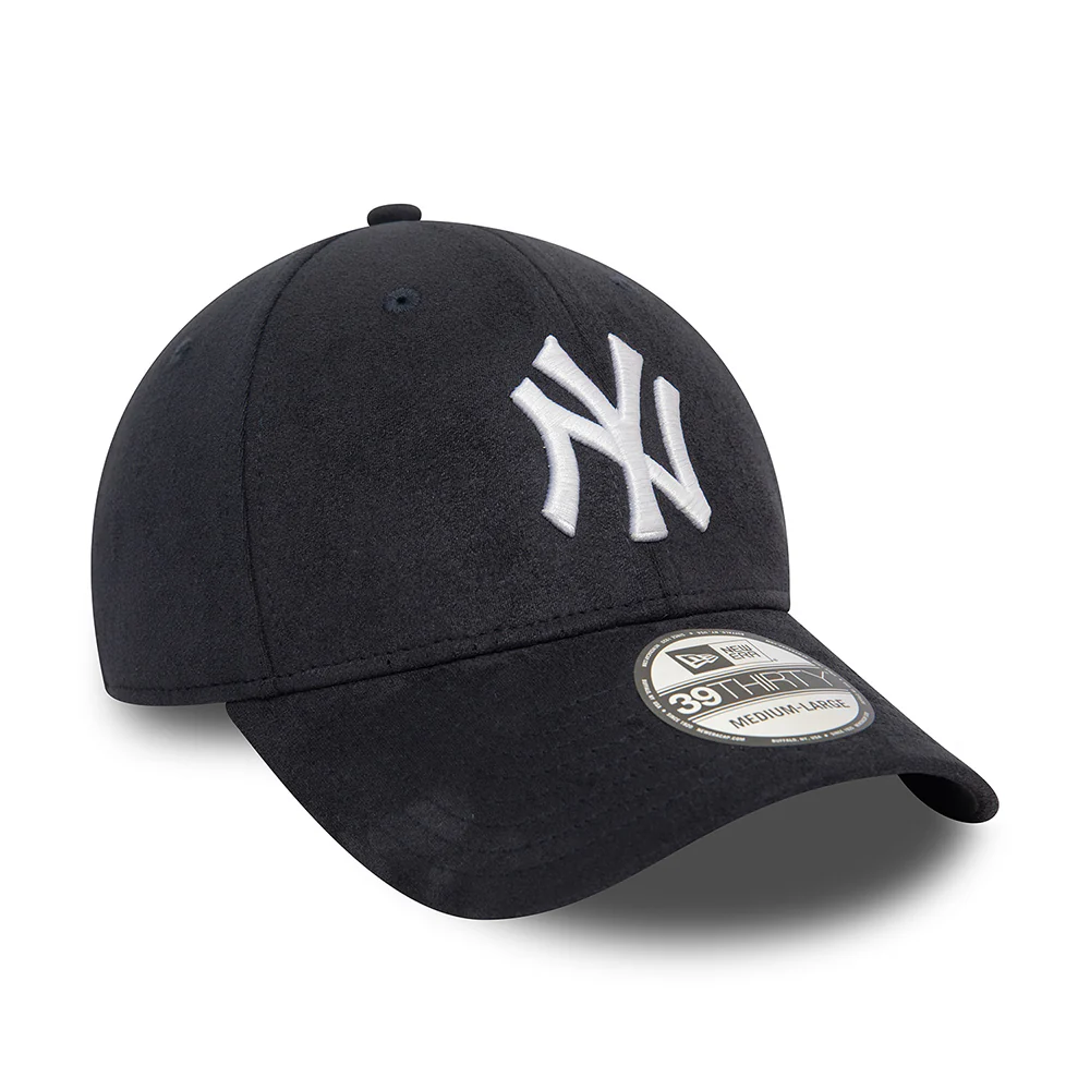 New Era 39THIRTY New York Yankees Baseball Cap - MLB Faux Suede - Marineblau-Weiß - Image 3