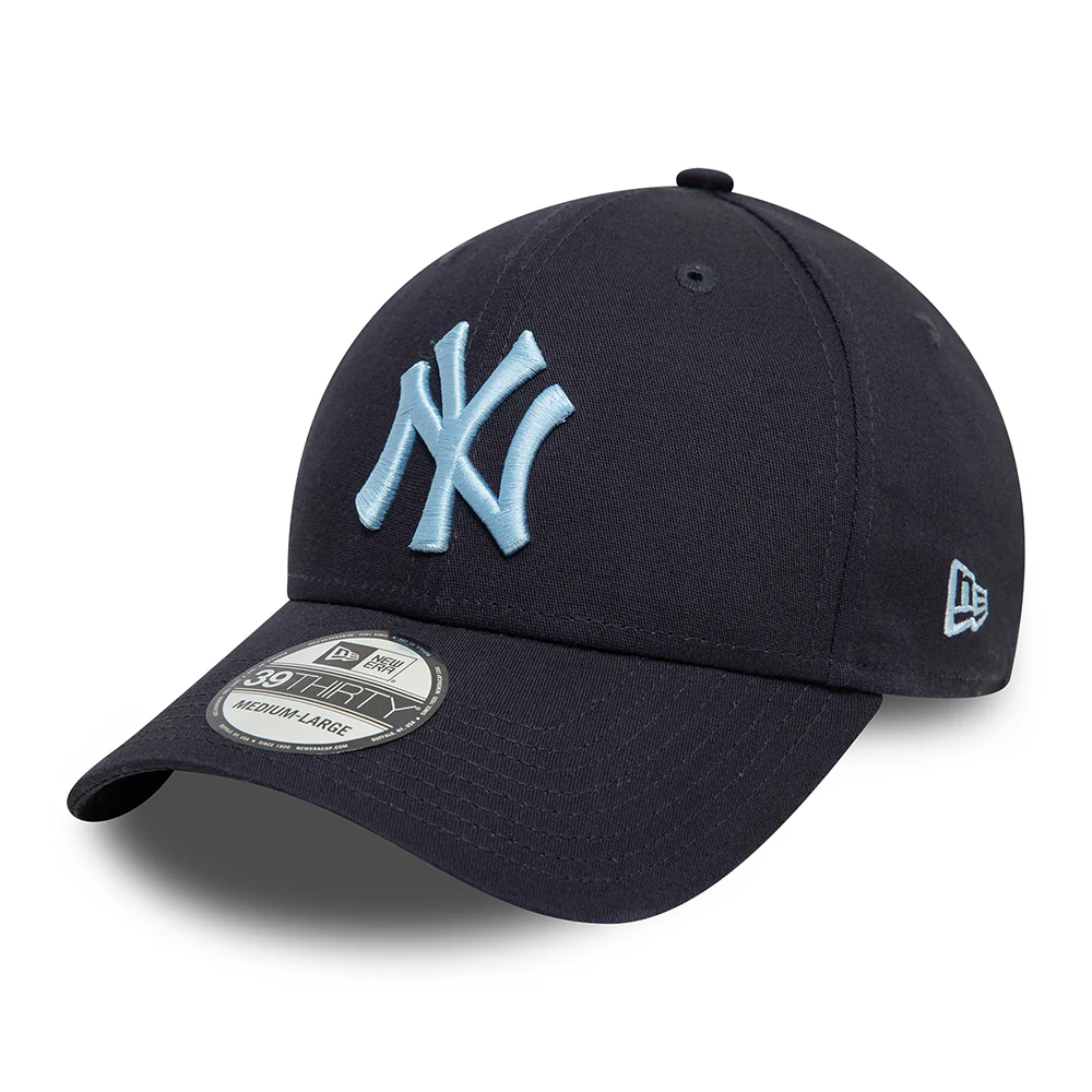 New Era 39THIRTY New York Yankees Baseball Cap - MLB League Essential II - Marineblau-Himmelblau