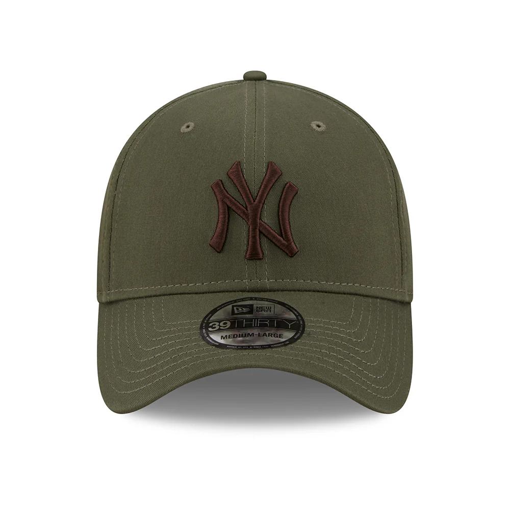 New Era 39THIRTY New York Yankees Baseball Cap - MLB League Essential II - Olivgrün-Braun - Image 2
