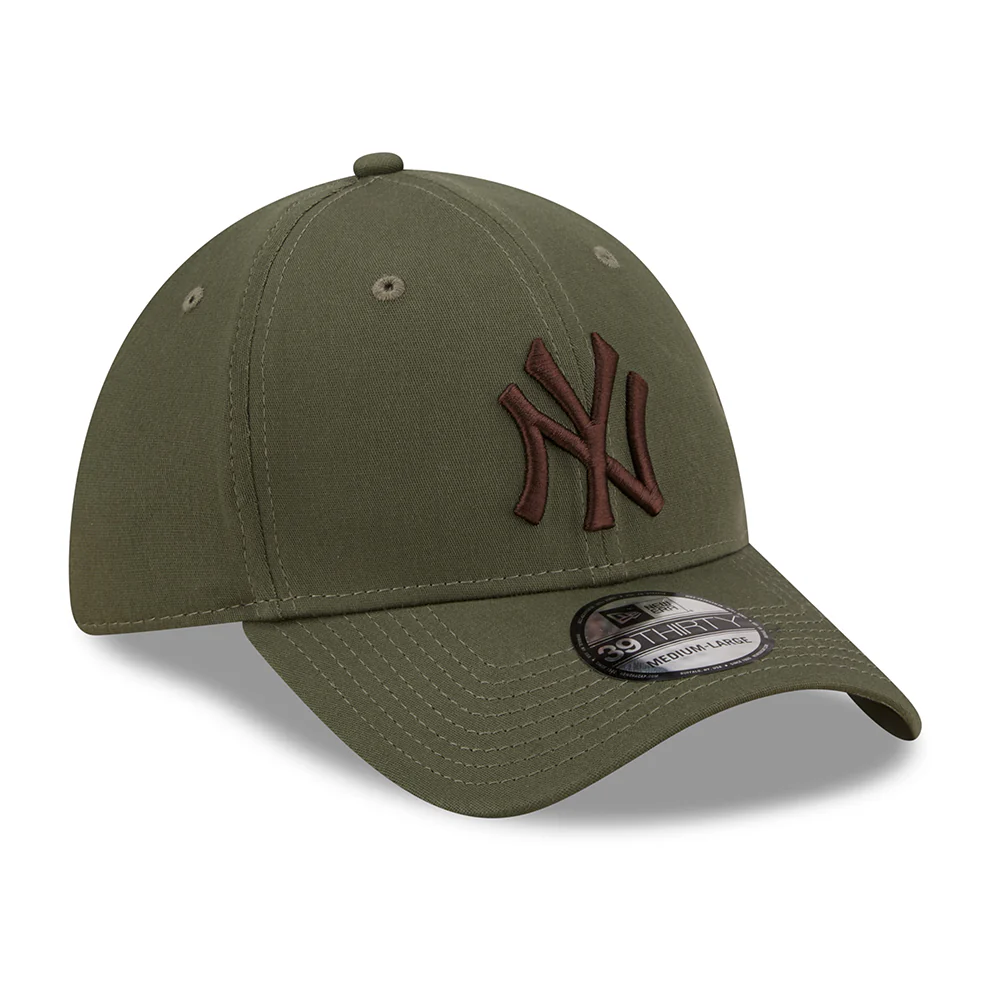 New Era 39THIRTY New York Yankees Baseball Cap - MLB League Essential II - Olivgrün-Braun - Image 3