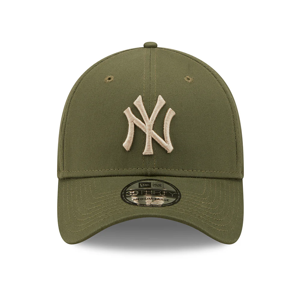 New Era 39THIRTY New York Yankees Baseball Cap - MLB League Essential II - Olivgrün-Steingrau - Image 2
