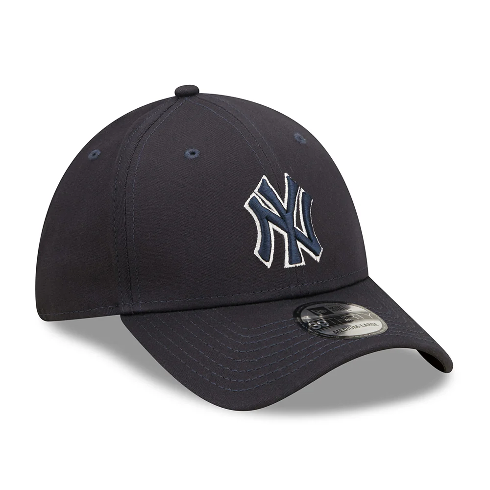 New Era 39THIRTY New York Yankees Baseball Cap - MLB Team Outline - Marineblau - Image 3
