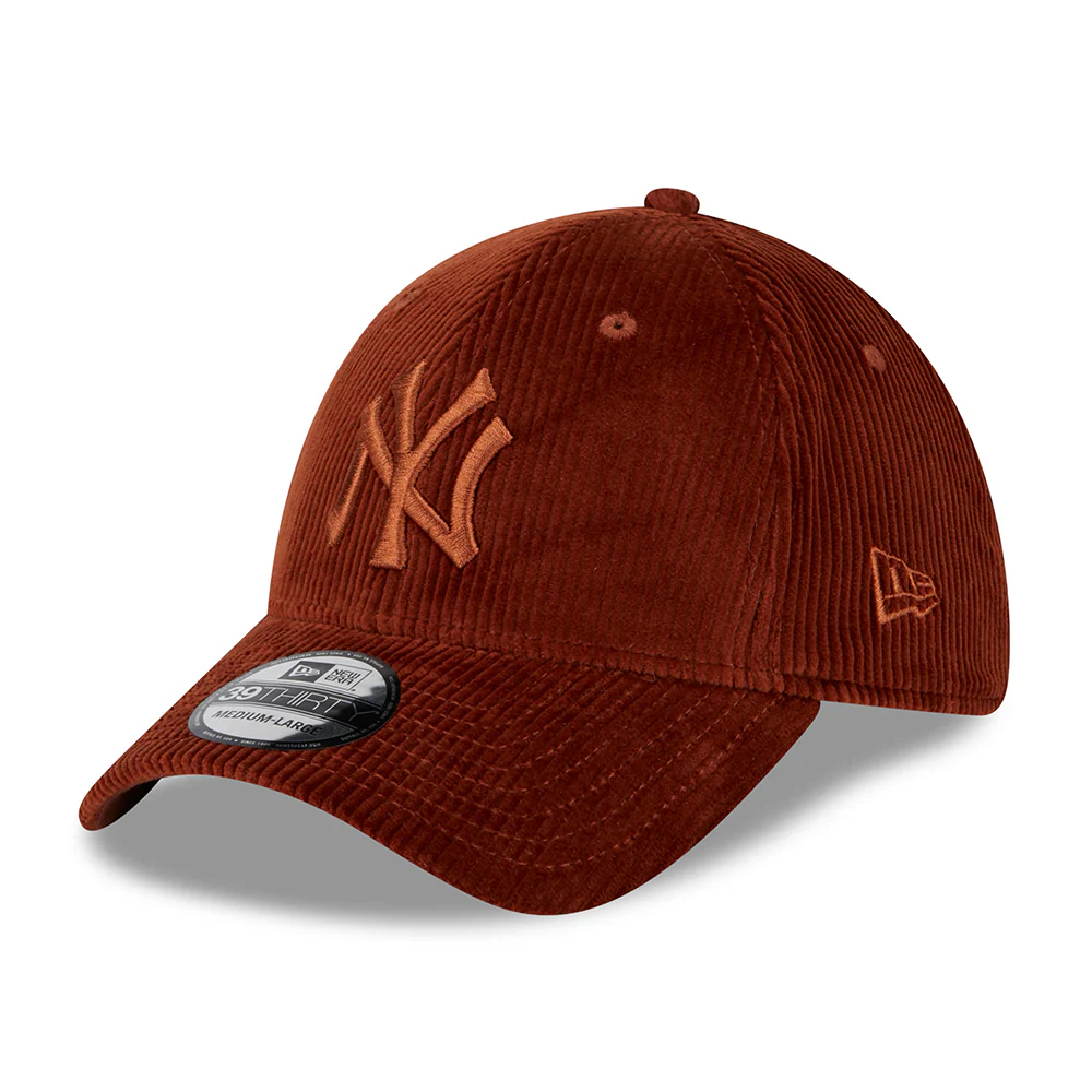 New Era 39THIRTY New York Yankees Baseball Cap - MLB Wide Cord - Borkenbraun