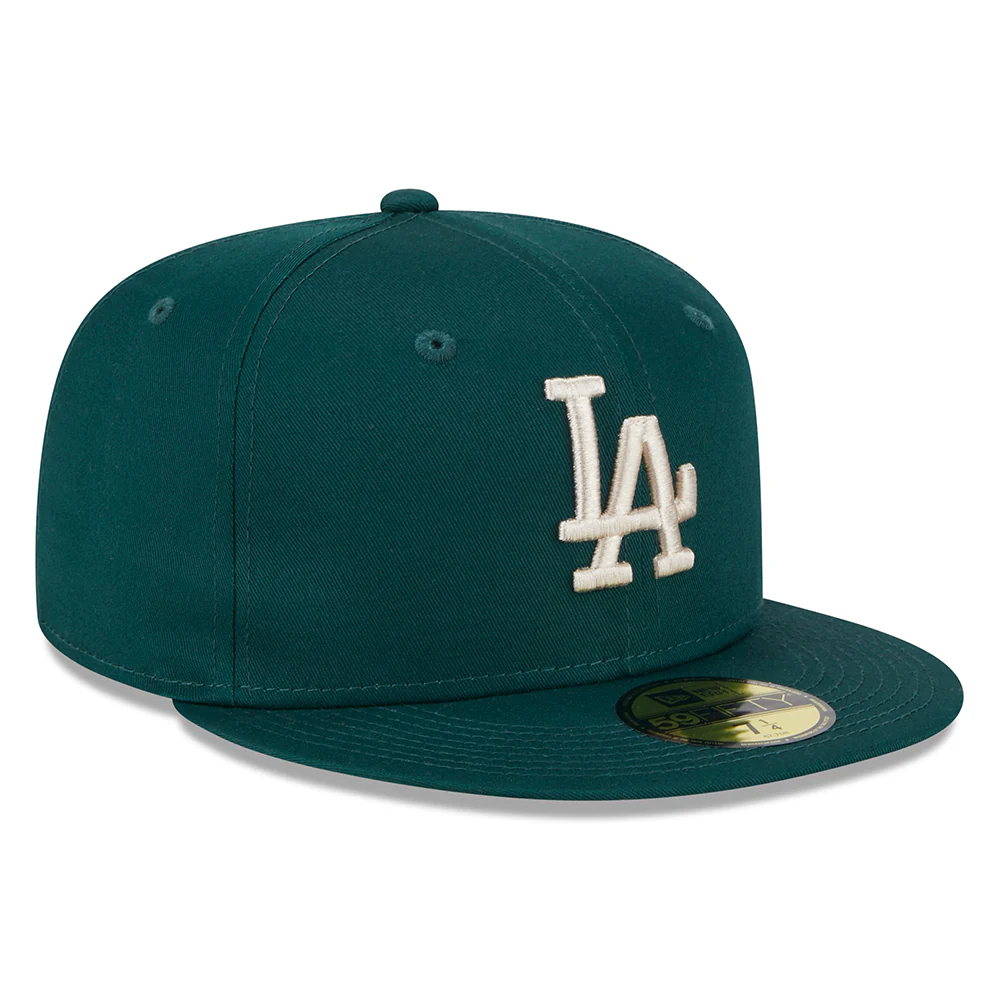New Era 59FIFTY L.A. Dodgers Baseball Cap - MLB League Essential - Dunkelgrün-Steingrau - Image 3