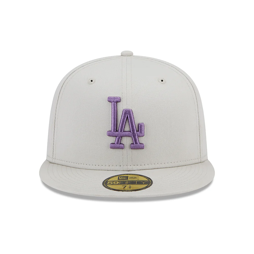 New Era 59FIFTY L.A. Dodgers Baseball Cap - MLB League Essential - Steingrau-Lila - Image 2