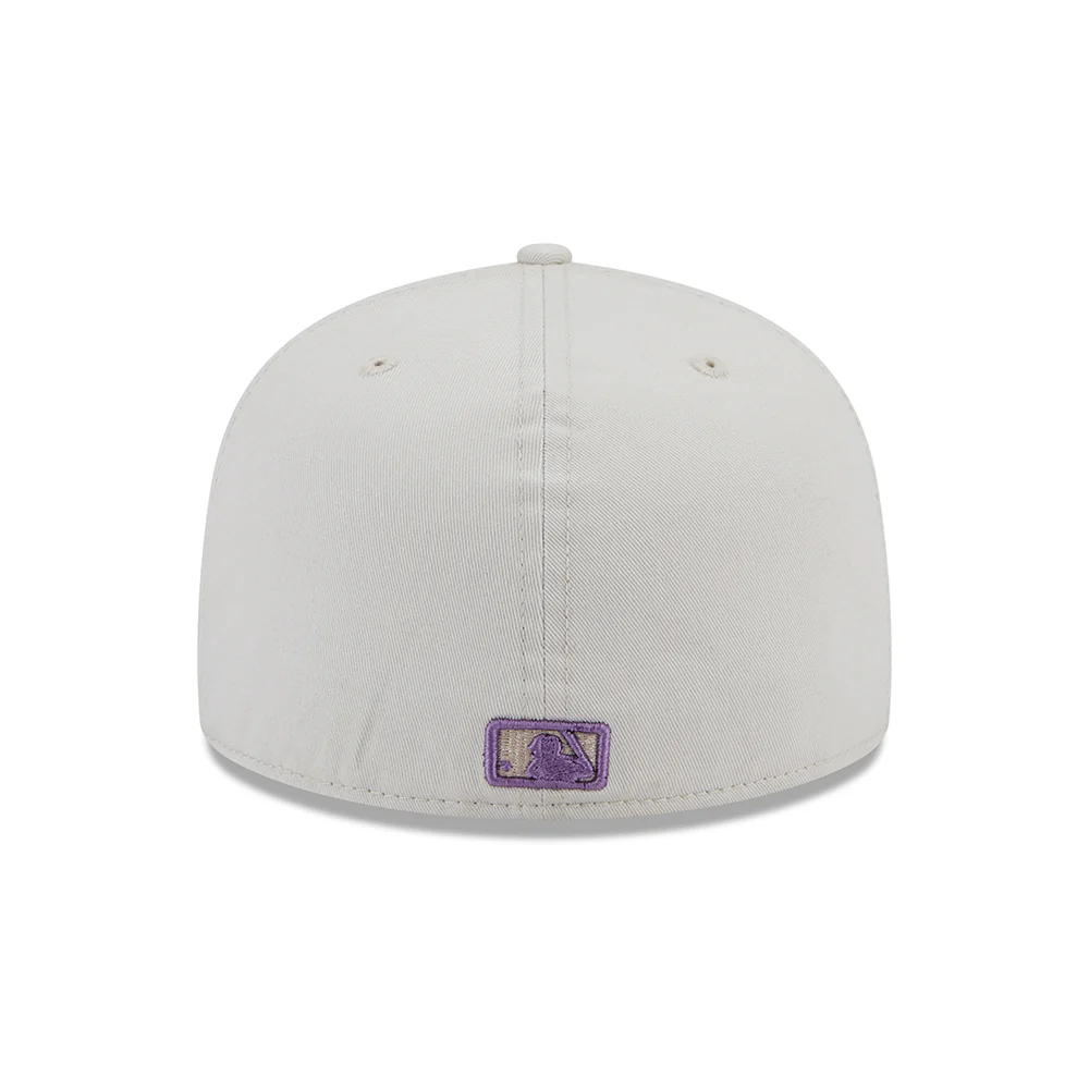 New Era 59FIFTY L.A. Dodgers Baseball Cap - MLB League Essential - Steingrau-Lila - Image 4