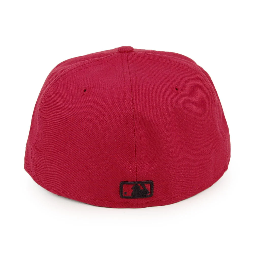 New Era 59FIFTY L.A. Dodgers Baseball Cap - MLB League Essential - Kardinalrot-Schwarz - Image 3