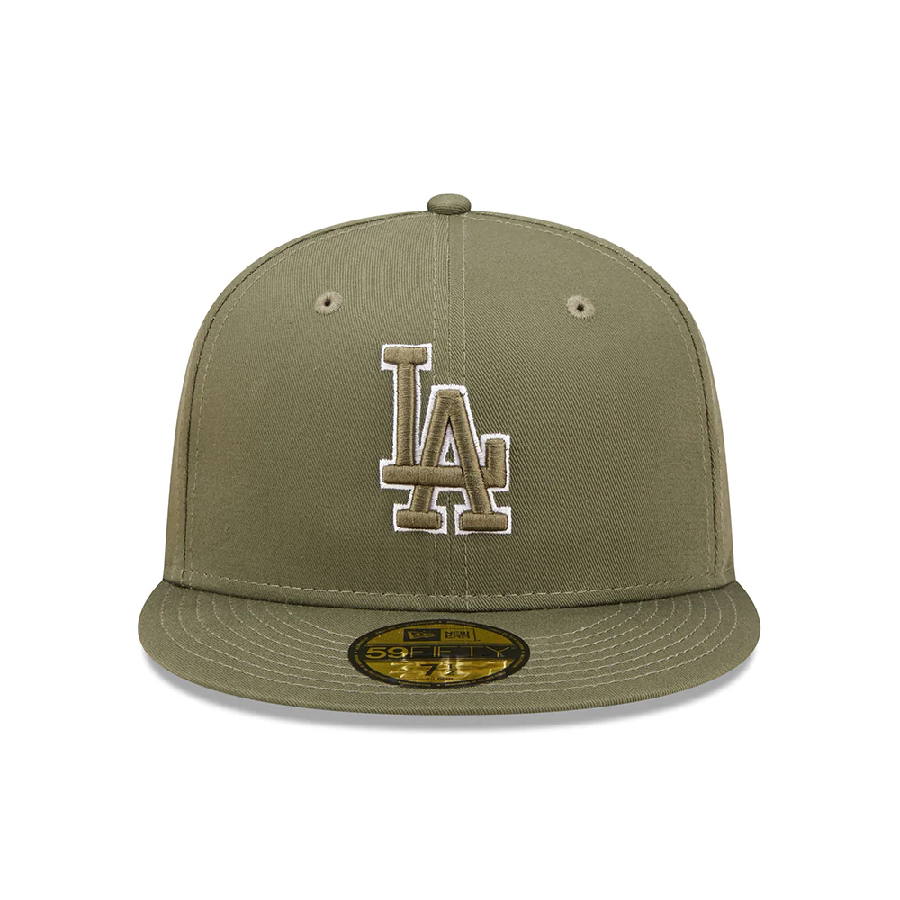 New Era 59FIFTY L.A. Dodgers Baseball Cap - MLB Team Outline - Olivgrün - Image 2
