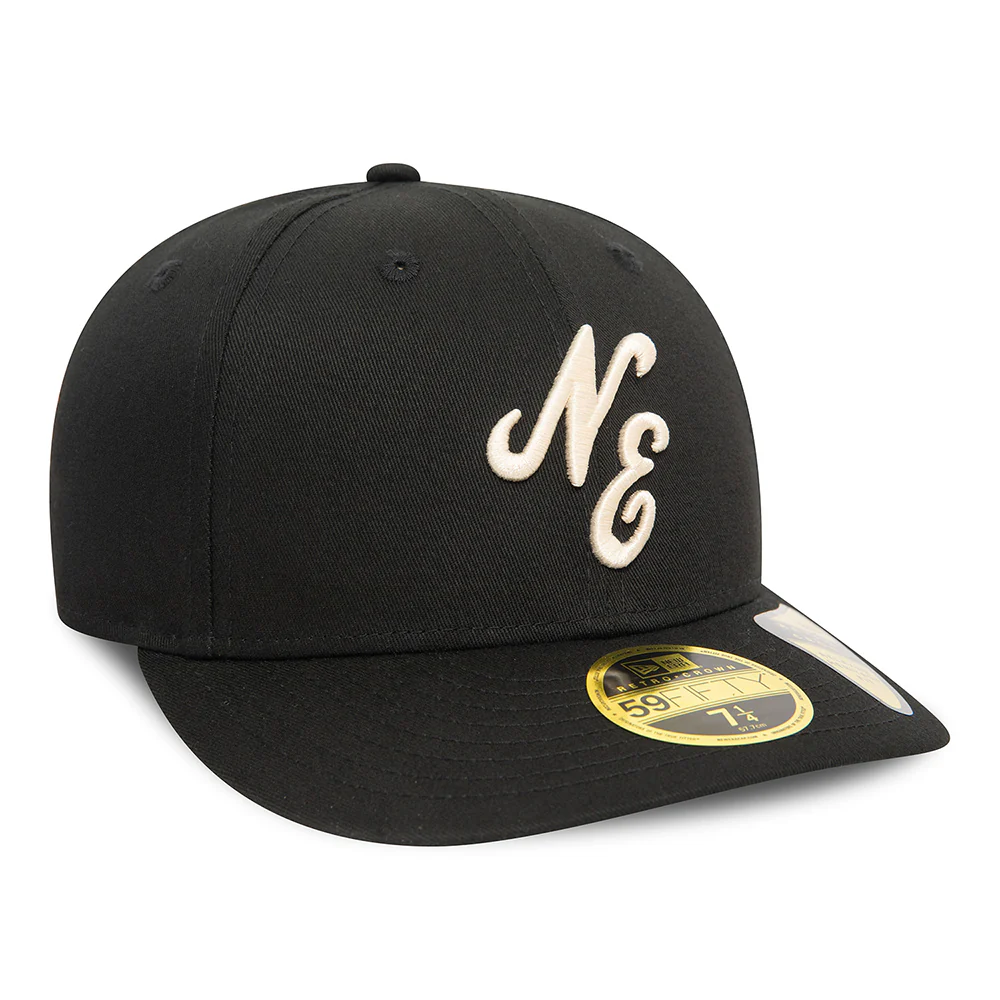 New Era 59FIFTY Low Profile Baseball Cap - NE Heritage Script - Schwarz-Steingrau - Image 3
