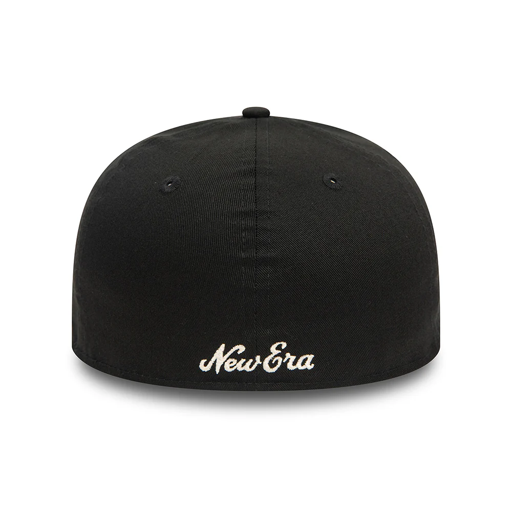 New Era 59FIFTY Low Profile Baseball Cap - NE Heritage Script - Schwarz-Steingrau - Image 4