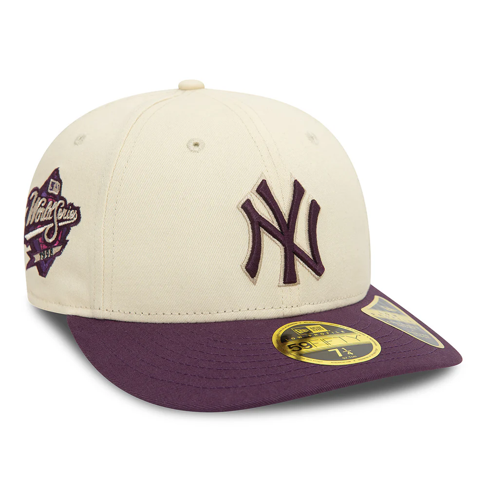 New Era 59FIFTY Low Profile New York Yankees Baseball Cap - MLB Seasonal World Series - Helles Cremefarben-Zwetschge - Image 3