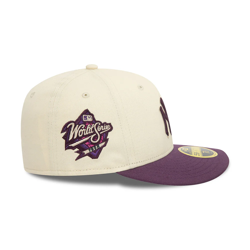 New Era 59FIFTY Low Profile New York Yankees Baseball Cap - MLB Seasonal World Series - Helles Cremefarben-Zwetschge - Image 4