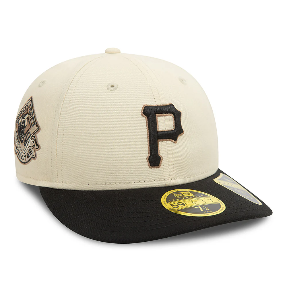 New Era 59FIFTY Low Profile Pittsburgh Pirates Baseball Cap - MLB Seasonal World Series - Helles Cremefarben-Schwarz - Image 3