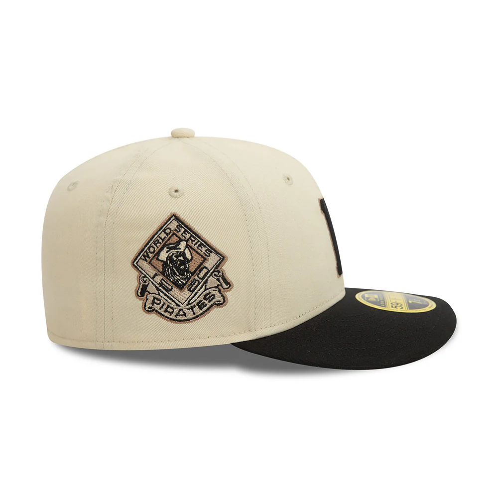 New Era 59FIFTY Low Profile Pittsburgh Pirates Baseball Cap - MLB Seasonal World Series - Helles Cremefarben-Schwarz - Image 4