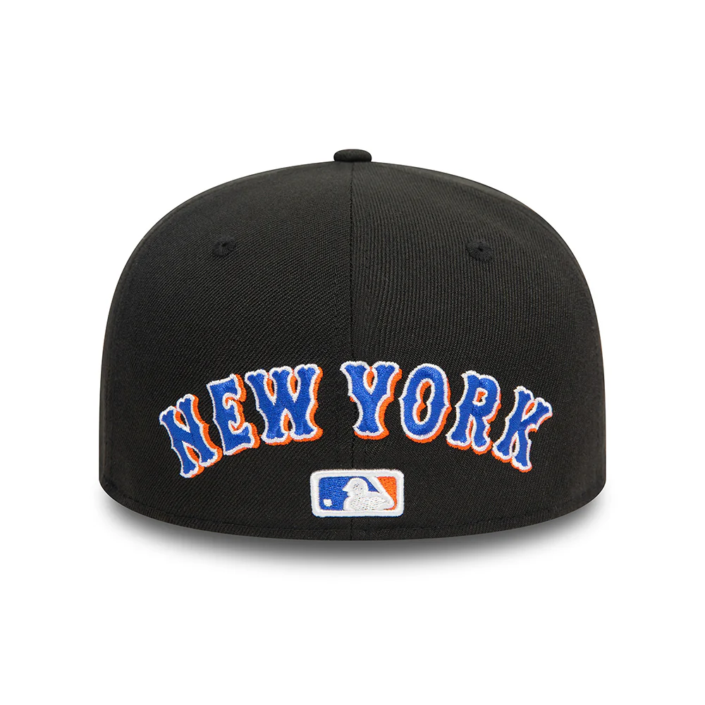 New Era 59FIFTY New York Mets Baseball Cap - MLB Upside Down AOP - Schwarz-Orange - Image 5