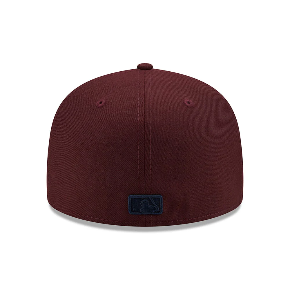 New Era 59FIFTY New York Yankees Baseball Cap - MLB League Essential - Kastanienbraun-Marineblau - Image 3