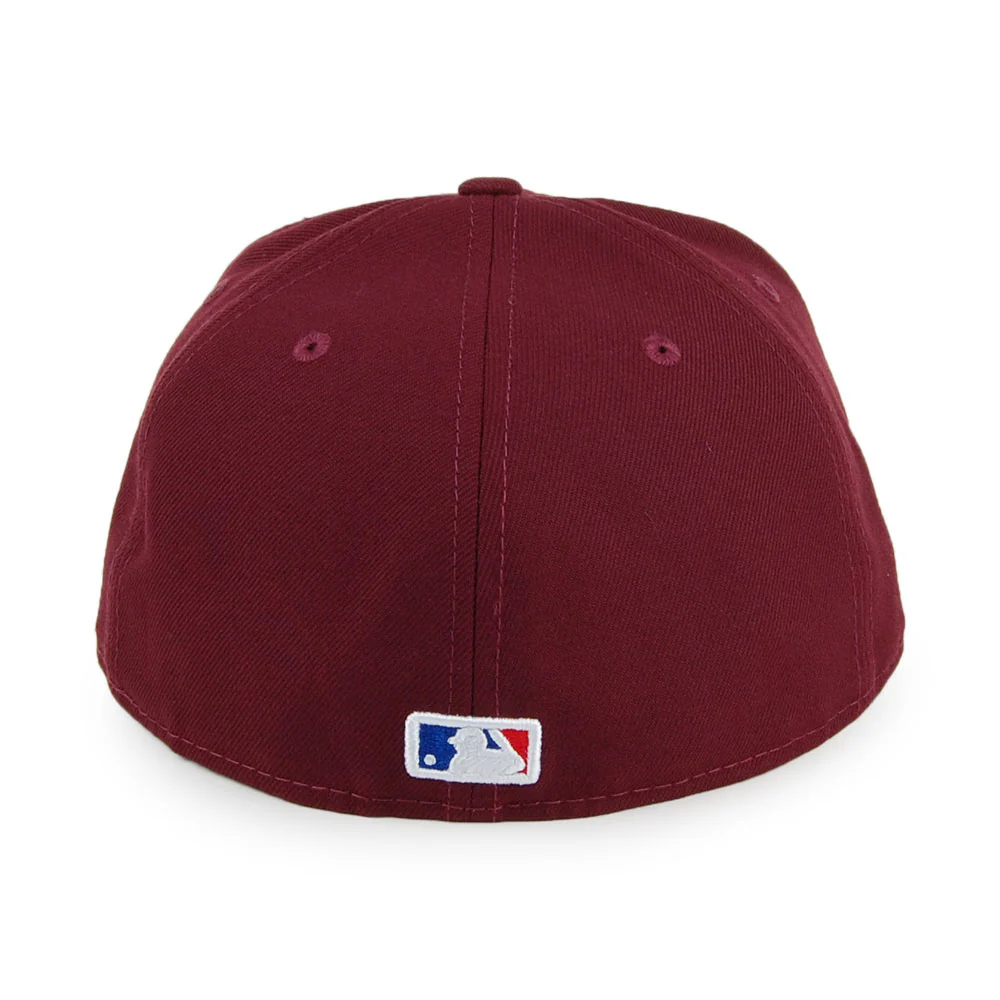 New Era 59FIFTY New York Yankees Baseball Cap - MLB League Essential - Kastanienbraun-Weiß - Image 3