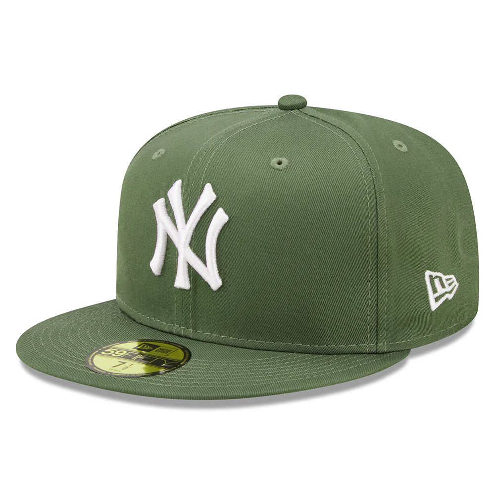 New Era 59FIFTY New York Yankees Baseball Cap - MLB League Essential - Olivgrün-Weiß