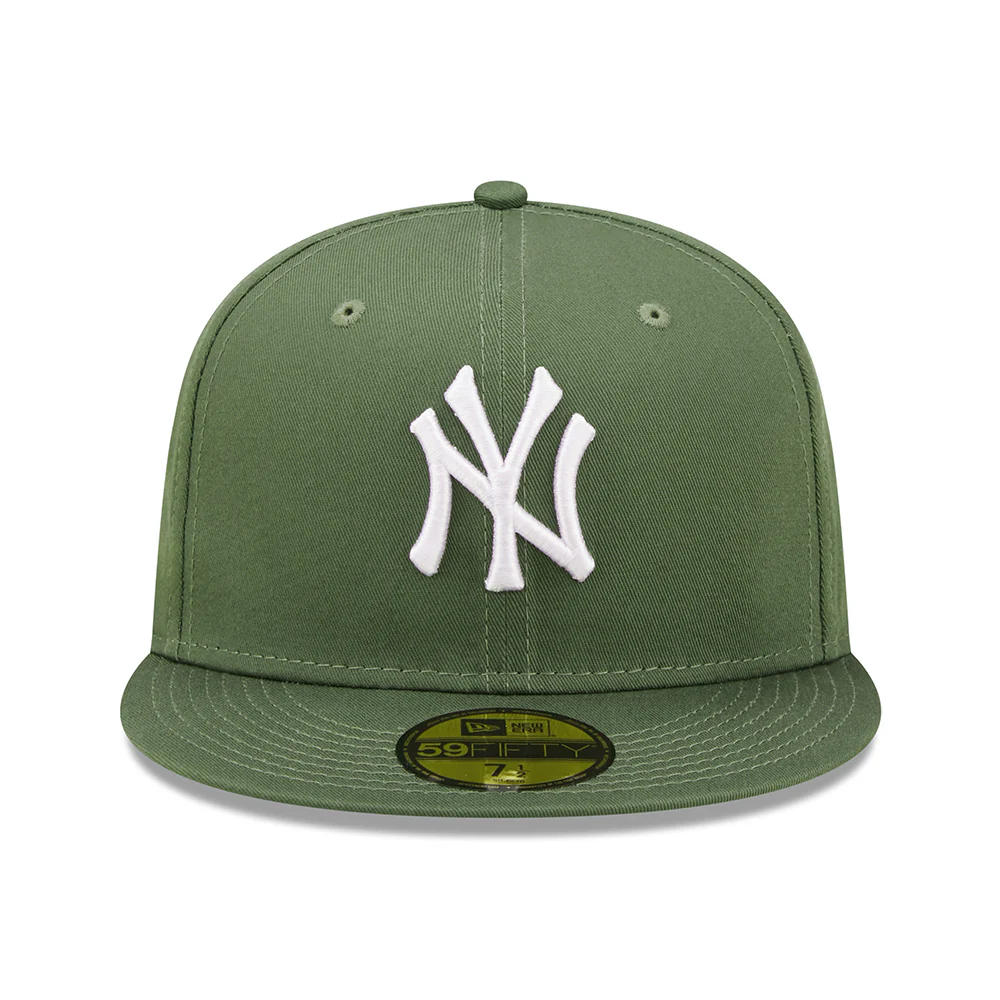 New Era 59FIFTY New York Yankees Baseball Cap - MLB League Essential - Olivgrün-Weiß - Image 2