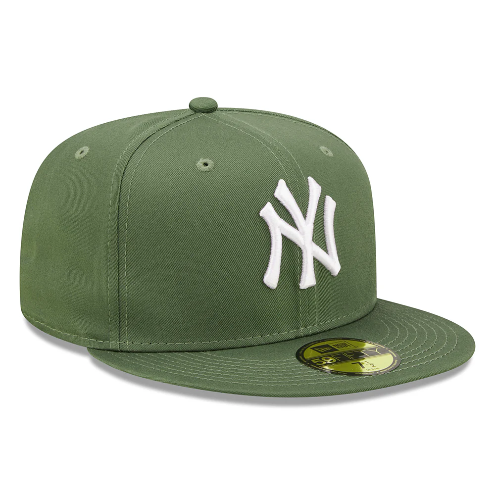 New Era 59FIFTY New York Yankees Baseball Cap - MLB League Essential - Olivgrün-Weiß - Image 3