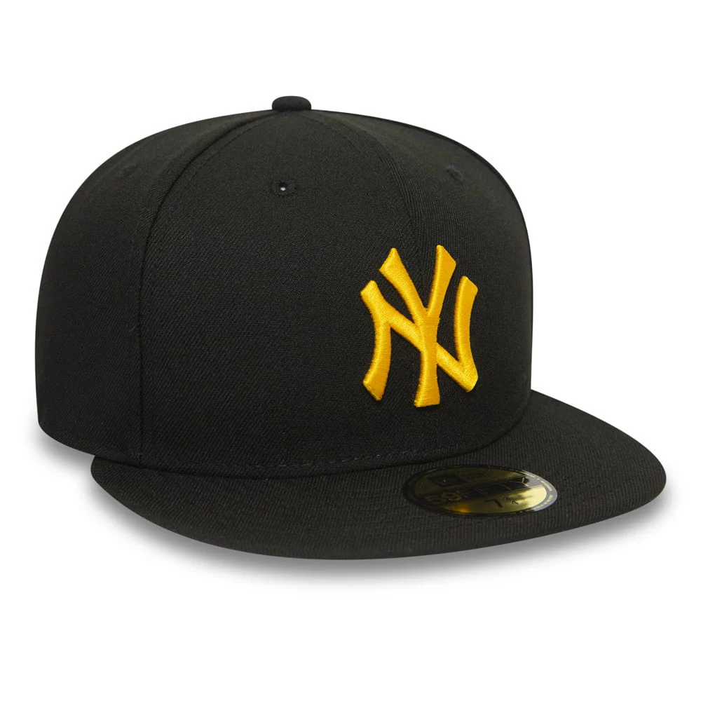 New Era 59FIFTY New York Yankees Baseball Cap - MLB League Essential - Schwarz-Gelb - Image 3